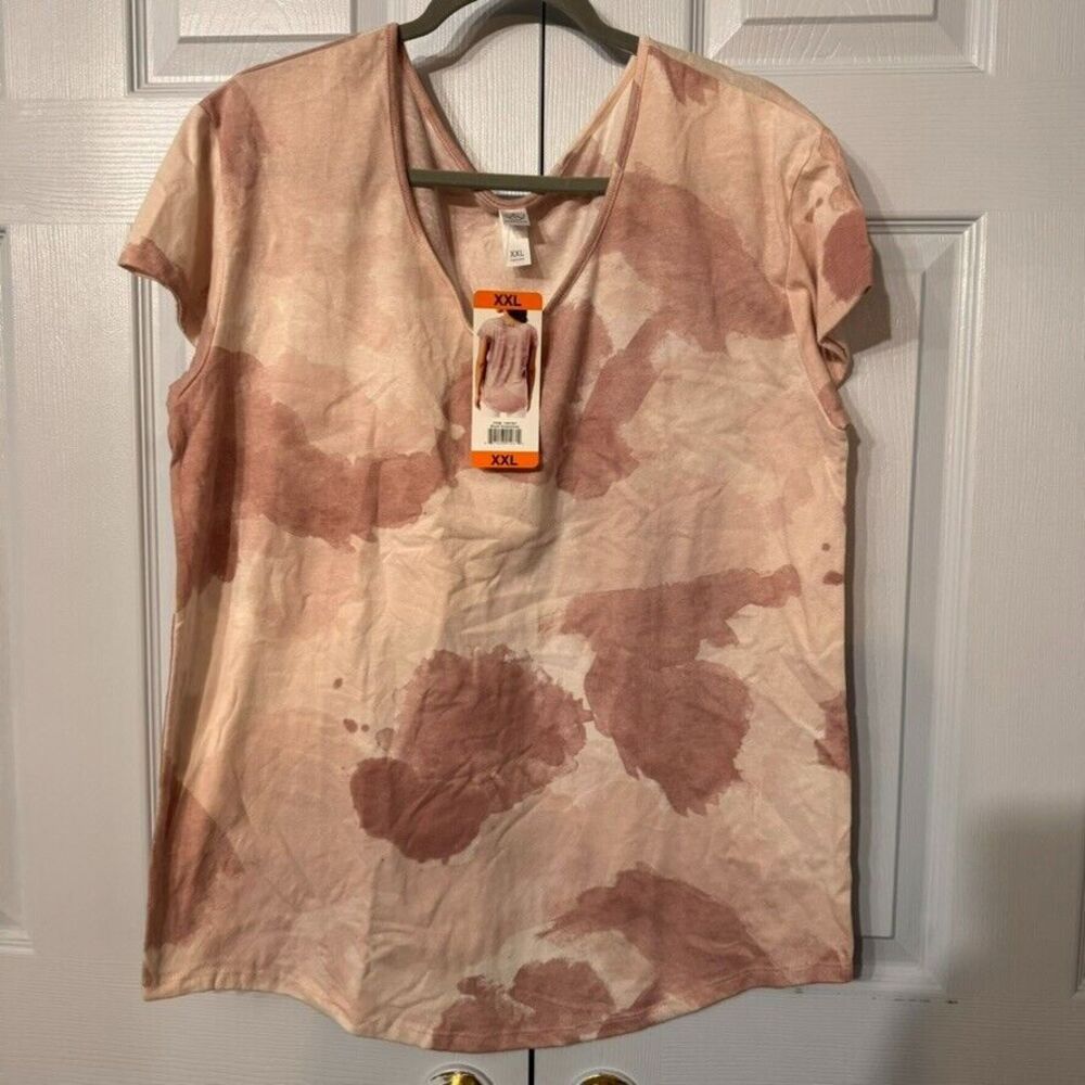 NWT Alternative XXL Peruvian Cotton Blend Tunic Top Peach Camo Soft Girl‎ Casual